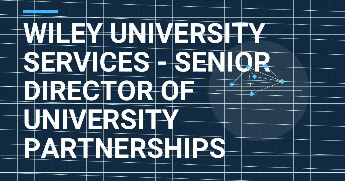 Wiley University Services - Senior Director of University Partnerships